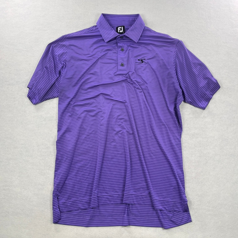 [Lot of 2] Mens FootJoy ProDry Golf Polo Shirt Purple Red White Striped Size L - Picture 6 of 16
